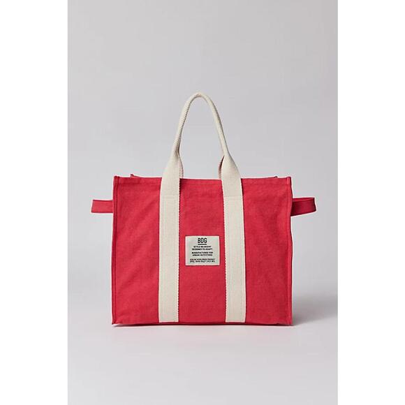Urban Outfitters Handbags - Urban Outfitters Serena Canvas Medium Sized Red Tote Bag